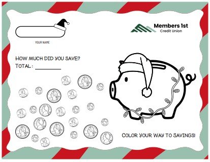 Piggy Bank Activity Coloring Page