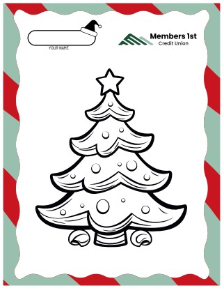 Christmas Tree Coloring Page