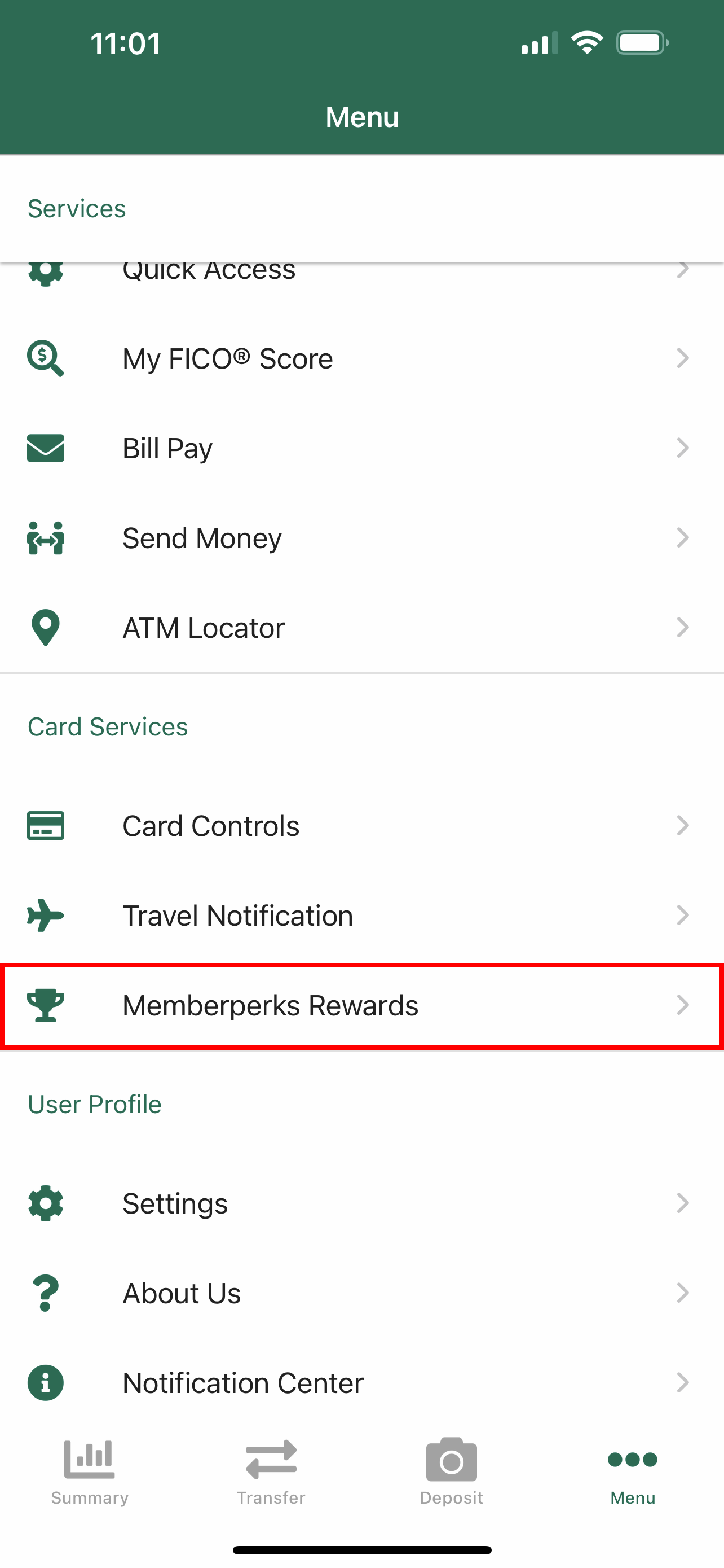 mobile menu