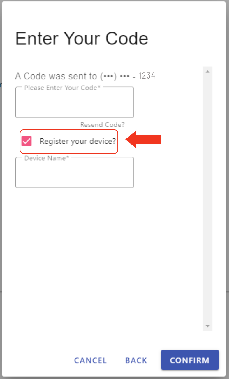 window showing entry for six digit OTP code