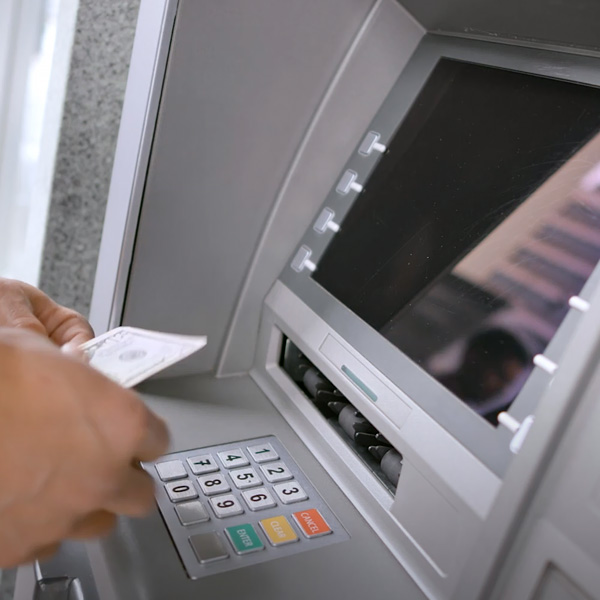 An ATM machine