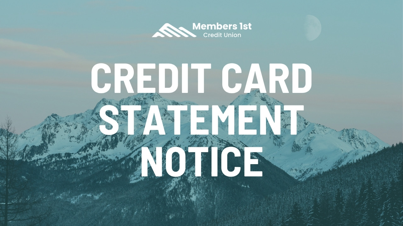 July Credit Card Statement Notice