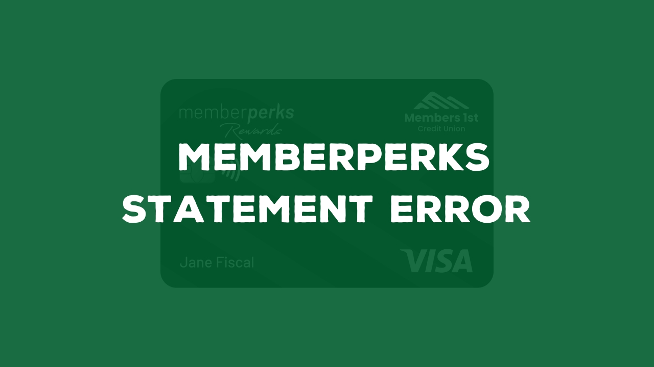 April Memberperks Rewards Statement Error